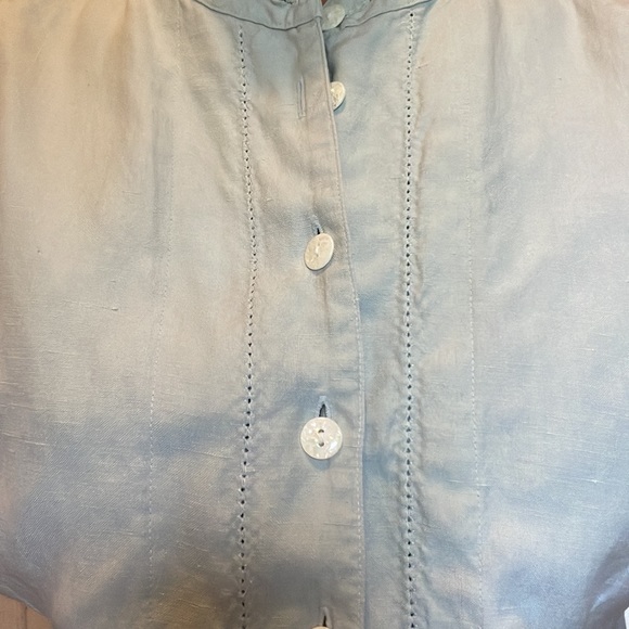 Pale Green Silk and Linen Blend Tank - Picture 2 of 3